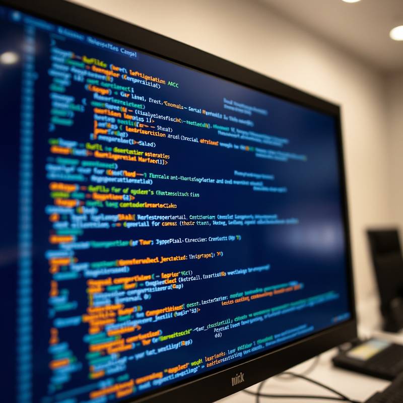 A computer screen displaying clean and well-formatted code, highlighting the principles of good coding practices.