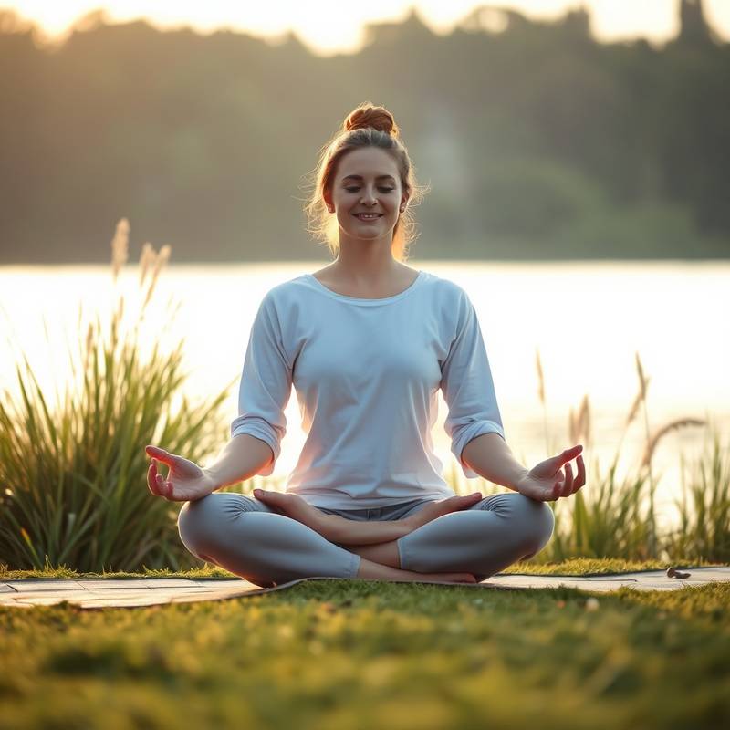A person meditating in a peaceful environment, symbolizing the importance of mental well-being for effective learning.