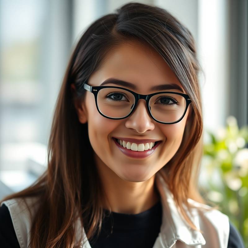 Headshot of Alison Jones, a smiling woman with glasses, professional data scientist.